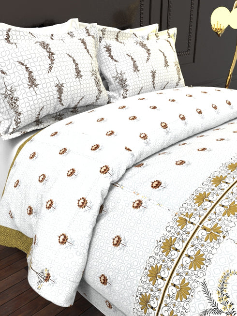 The White Moss DC London Double Bed 100% Cotton bedsheet with 2 pillow covers